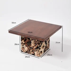 A Small Square Wooden Table