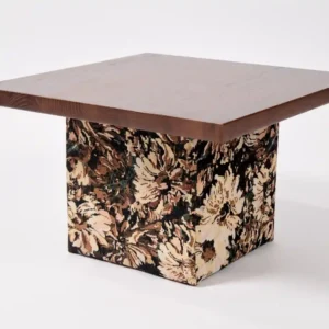 A Small Square Wooden Table