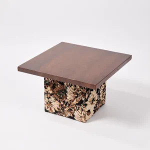 A Small Square Wooden Table