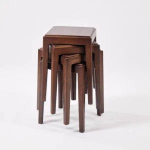Square Solid Wood Stool