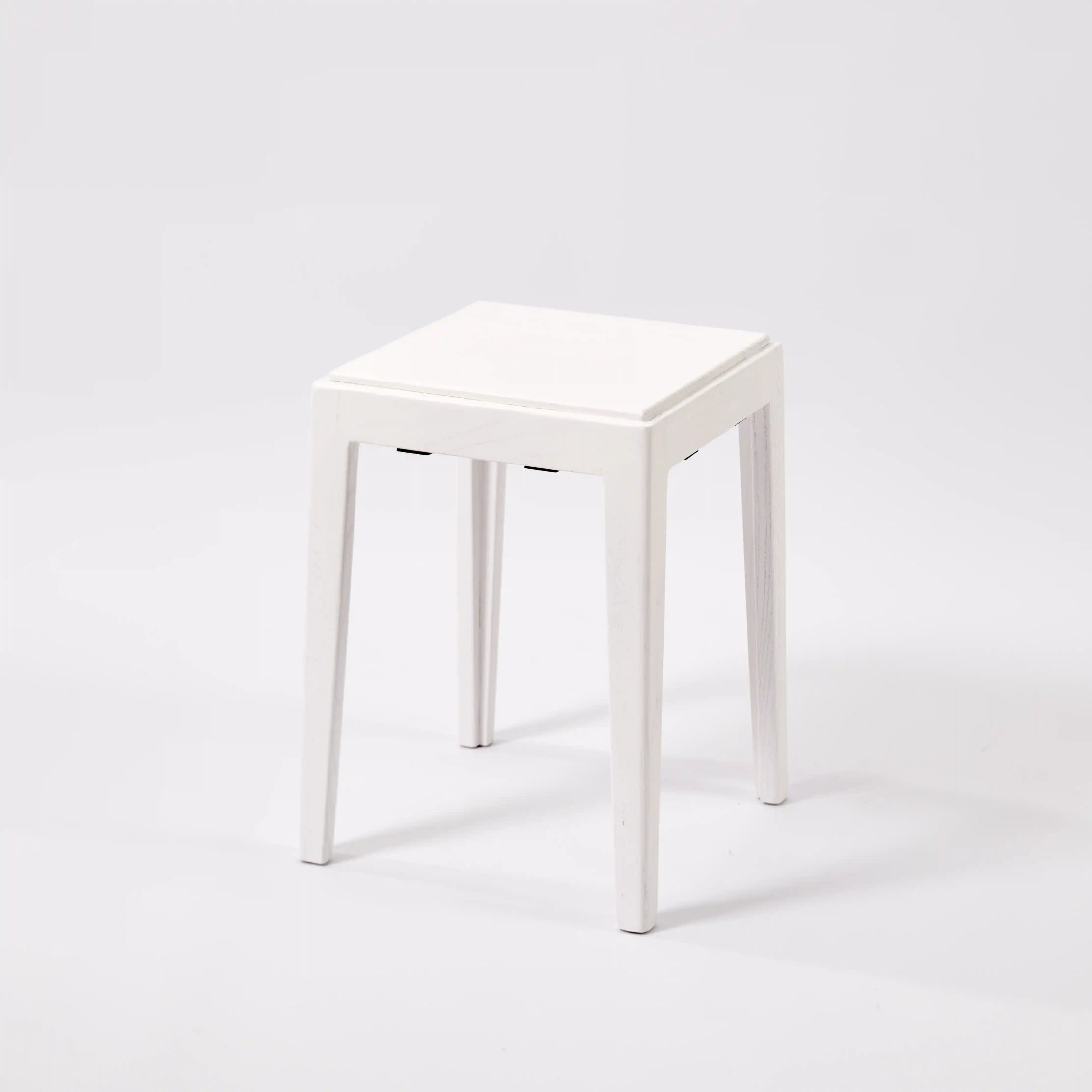 Square Solid Wood Stool