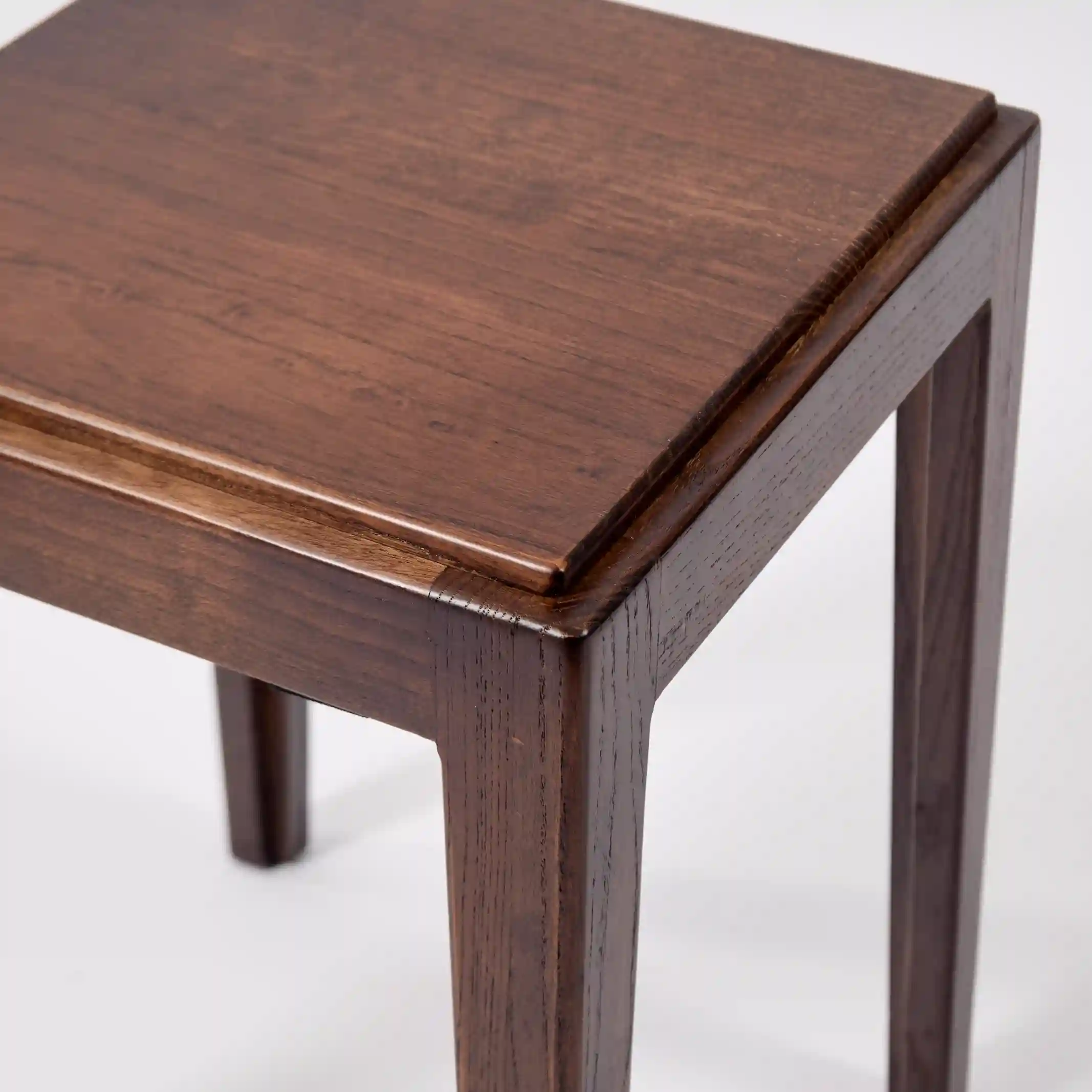 Square Solid Wood Stool
