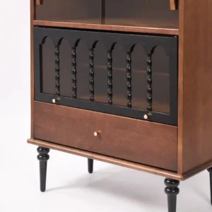 Vintage Solid Wood Wine Cabinet